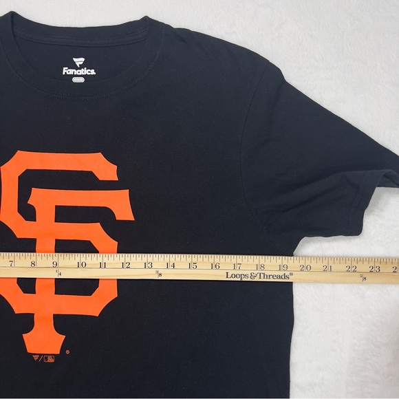 Fanatics Giants Logo Tee Shirt Mens Medium Short Sleeve Black - Picture 5 of 8